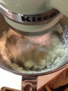 butter and sugar will look like this